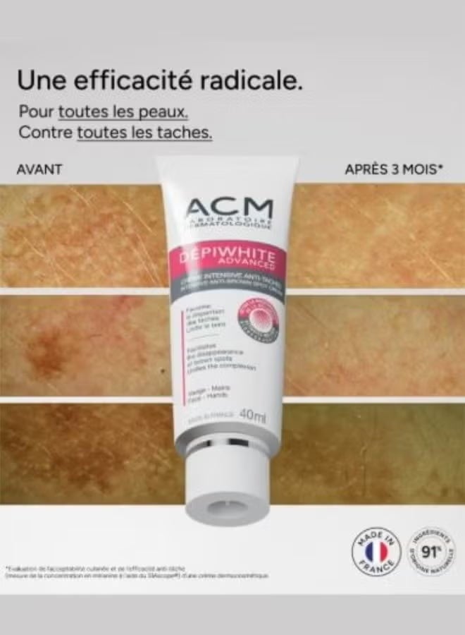 ACM Laboratoire dermatologique ACM Depiwhite Advanced Cream - Intensive Dark Spot Corrector & Brightening Moisturizer, 40ml - Reduces pigmentation and evens out skin tone - Image 2